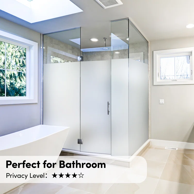 Frosted Privacy Non-Wall Damaging Window Decal - Image 2