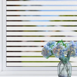 Stripe Pattern Frosted Window Decal