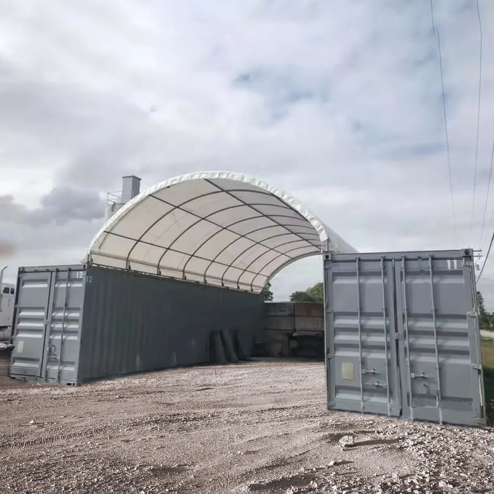 20'X40' Shipping Container Canopy Shelter 15oz PVC